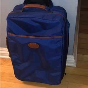 Authentic Longchamp Suitcase Blue and Brown